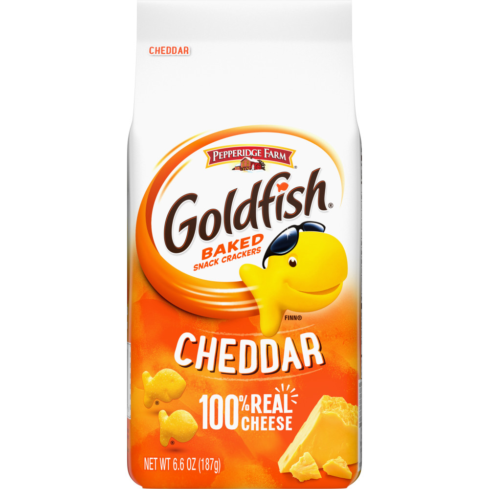 Order Goldfish Cheddar Cheese Baked Snack Crackers - 6.6 oz  food online from Rite Aid store, MILLER PLACE on bringmethat.com