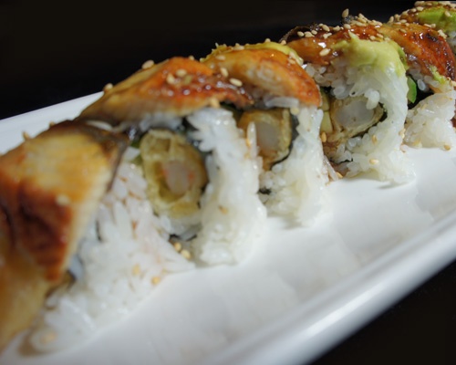 Order Dragon Roll food online from Little Madfish store, Redwood City on bringmethat.com