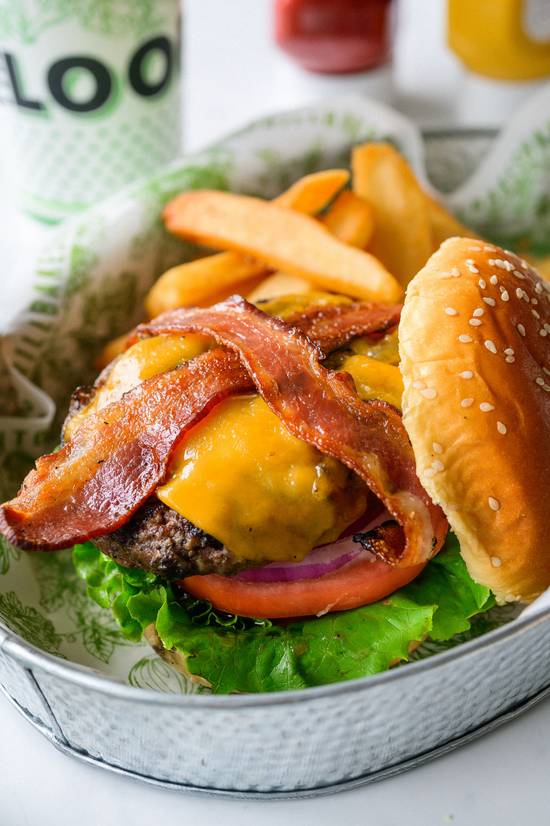 Order Bacon Cheddar Burger food online from The Loop store, Jacksonville on bringmethat.com