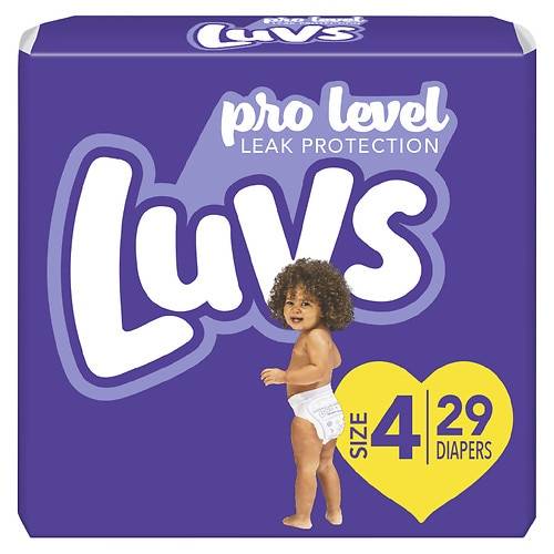 Order Luvs Pro Level Leak Protection Diapers Size 4 - 29.0 ea food online from Walgreens store, Peabody on bringmethat.com