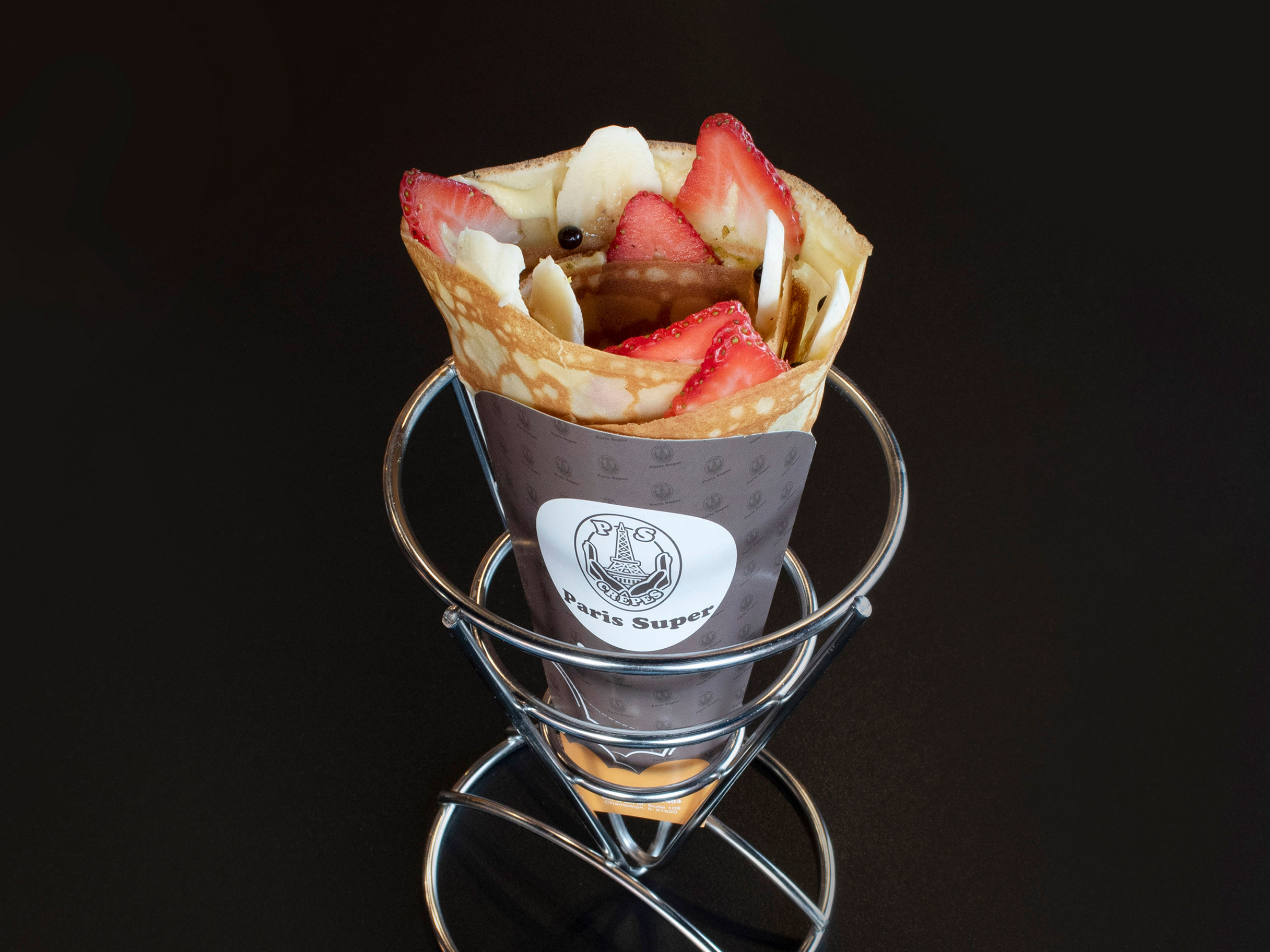 Order Strawberry Banana Crepe food online from Paris Super Crepes store, Champaign on bringmethat.com
