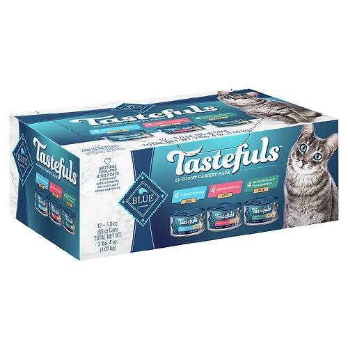 Order Blue Buffalo Tastefuls Adult Wet Cat Food Variety - 3.0 oz x 12 pack food online from Walgreens store, Chicago on bringmethat.com