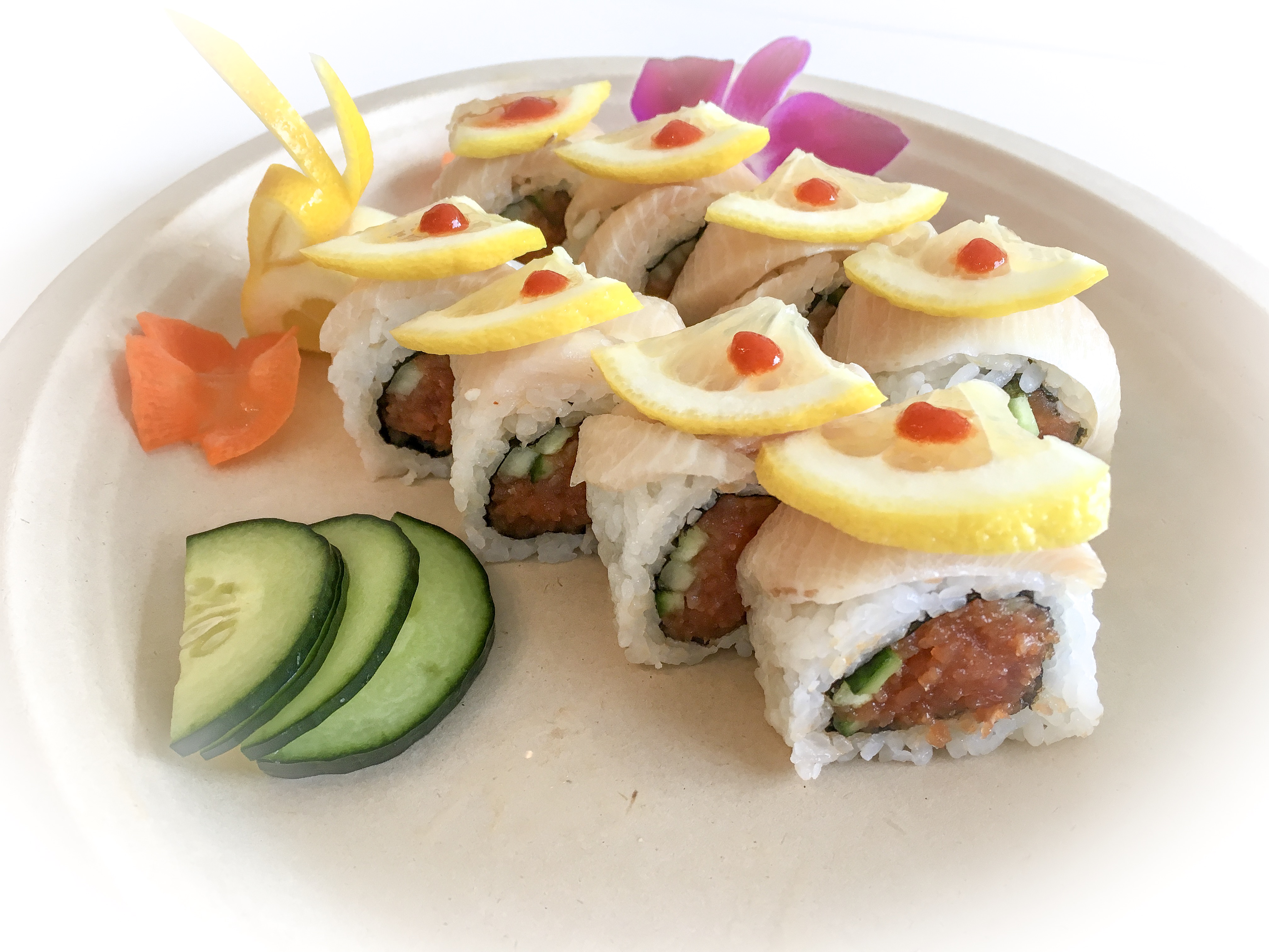 Order Yellow Submarine Roll food online from Rollstop Sushi store, San Pedro on bringmethat.com