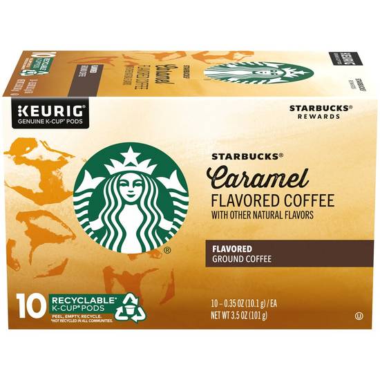 Order Starbucks Caramel Ground Coffee K-Cup Pods Naturally Flavored 0.35 OZ, 10CT food online from Cvs store, FALLON on bringmethat.com