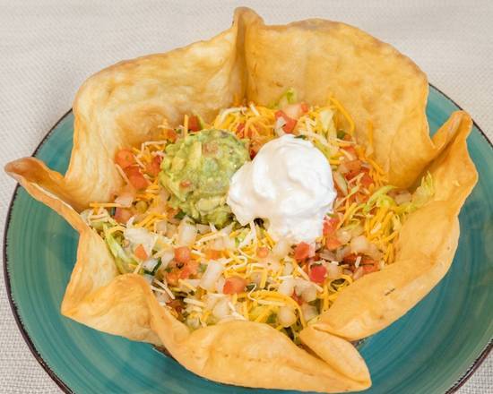 Order Taco Salad food online from Tres Amigos Mexican Grill store, Las Vegas on bringmethat.com