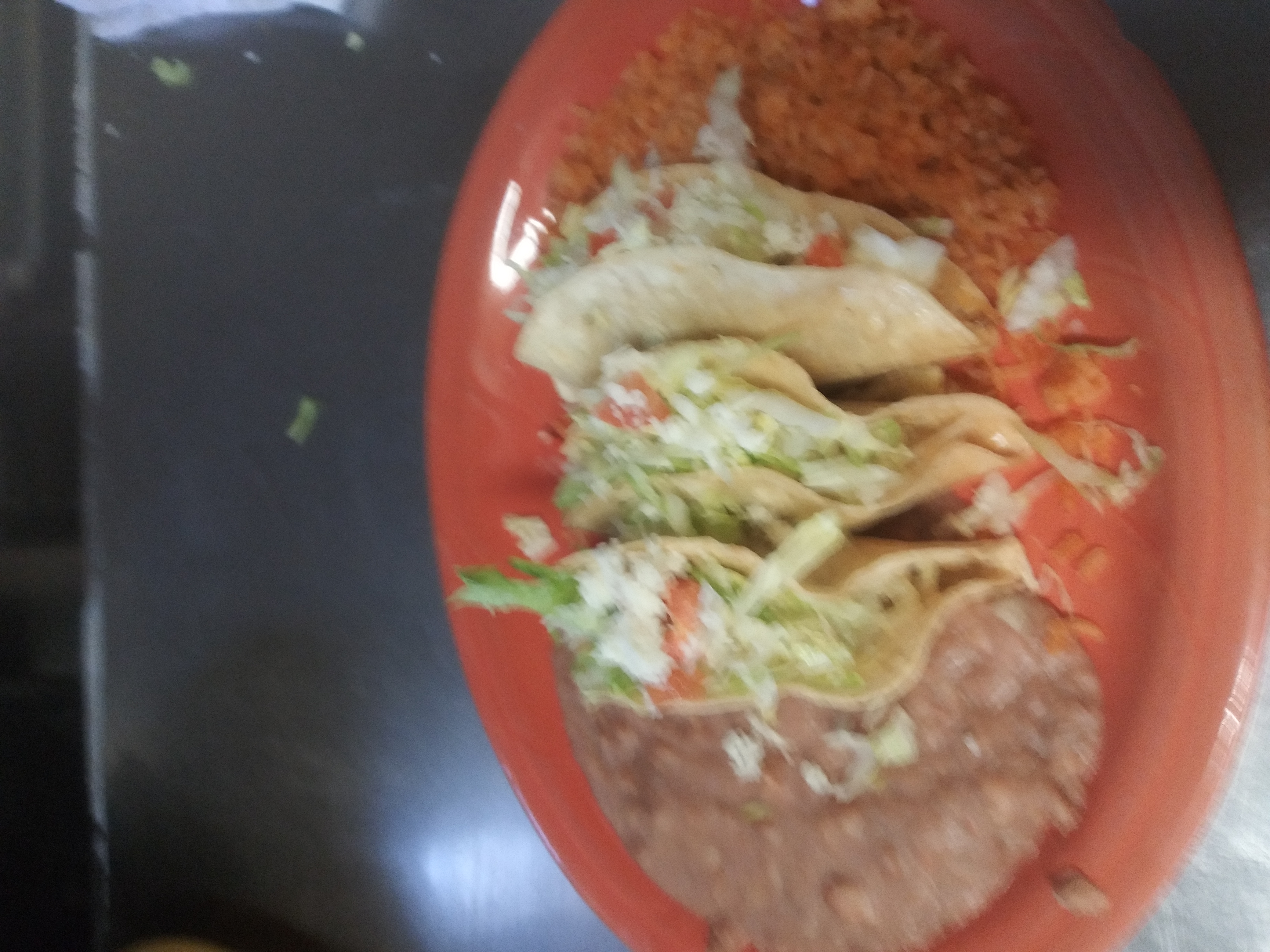 Order 22. 3 Chicken Taco Plate food online from G and R Restaurant store, El Paso on bringmethat.com