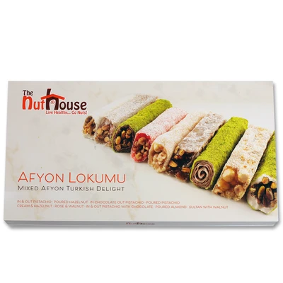 Order Sultan lokum mixed chocolate Turkish delights 700g food online from Nut House Co store, Bridgeview on bringmethat.com