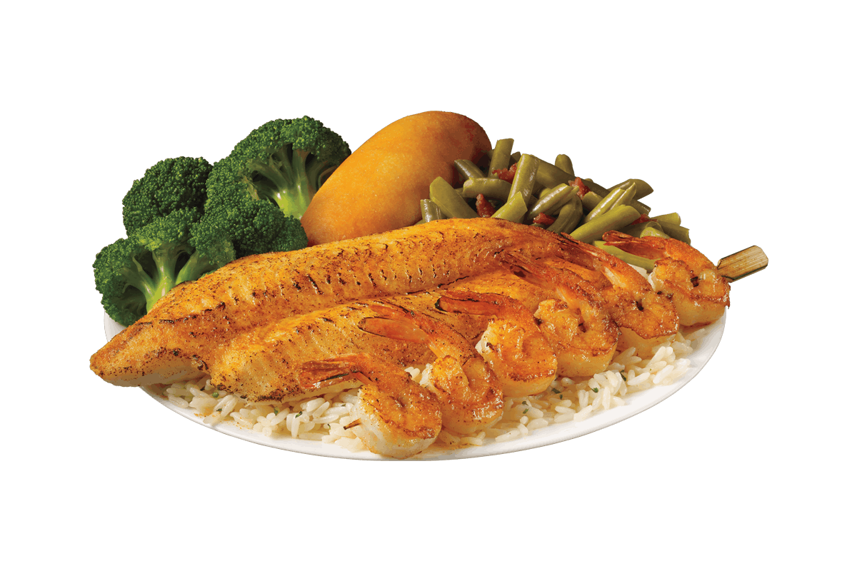 Order Grilled White Fish & Shrimp Skewer Meal food online from Captain D's Seafood store, Belleville on bringmethat.com