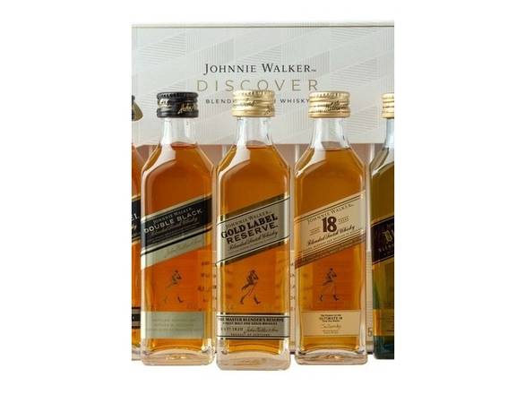 Order Johnnie Walker Blended Scotch Whisky Discovery Pack - 5x 50ml Bottles food online from Josh Wines & Liquors Inc store, New York on bringmethat.com