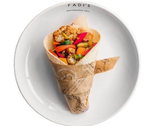 Order Fadi’s Vegetarian Wrap  food online from Fadi's Mediterranean Grill store, Houston on bringmethat.com