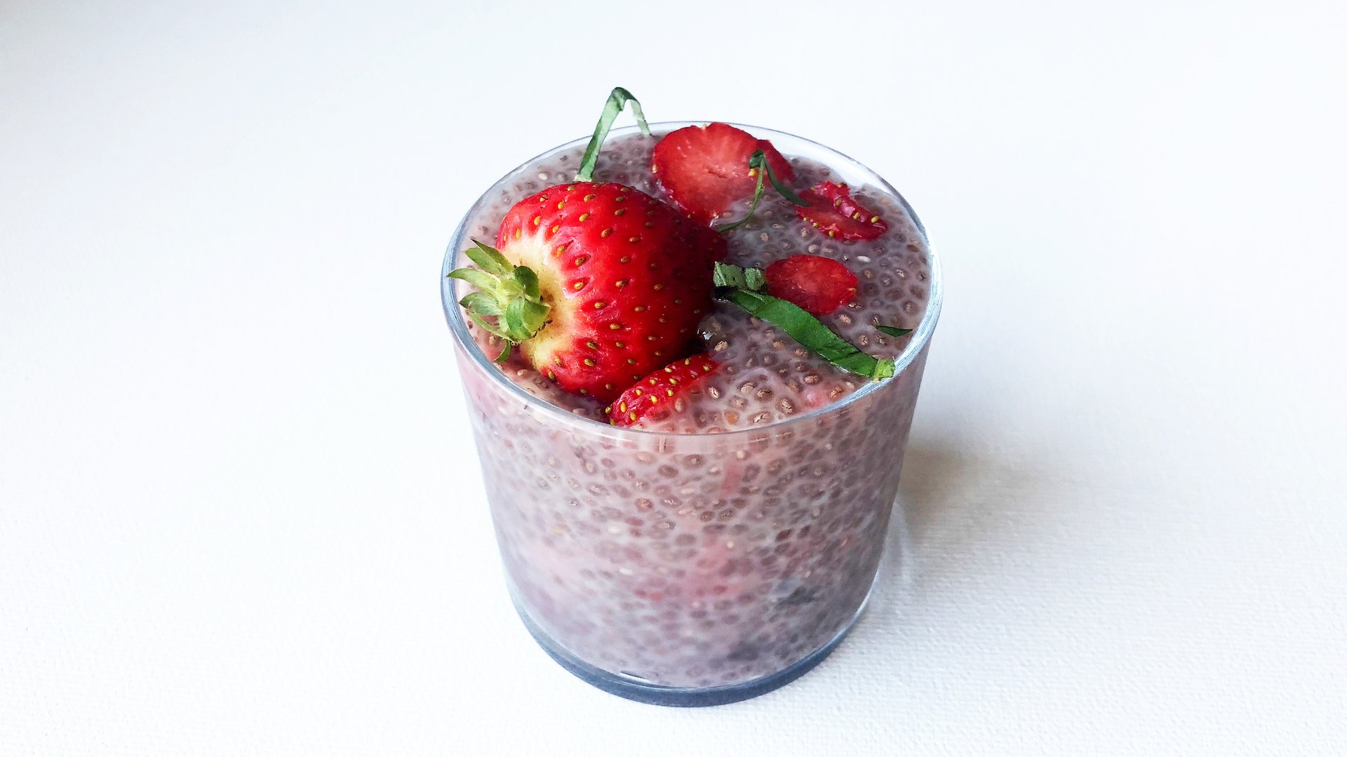 Order Gluten-Free and Vegan Strawberry Lemon Basil Chia Pudding food online from F#Ck Carbs store, Houston on bringmethat.com