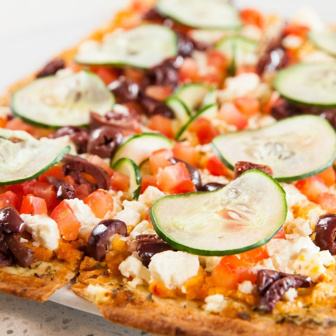 Order The Greek Pizza food online from Greens and Proteins store, Las Vegas on bringmethat.com