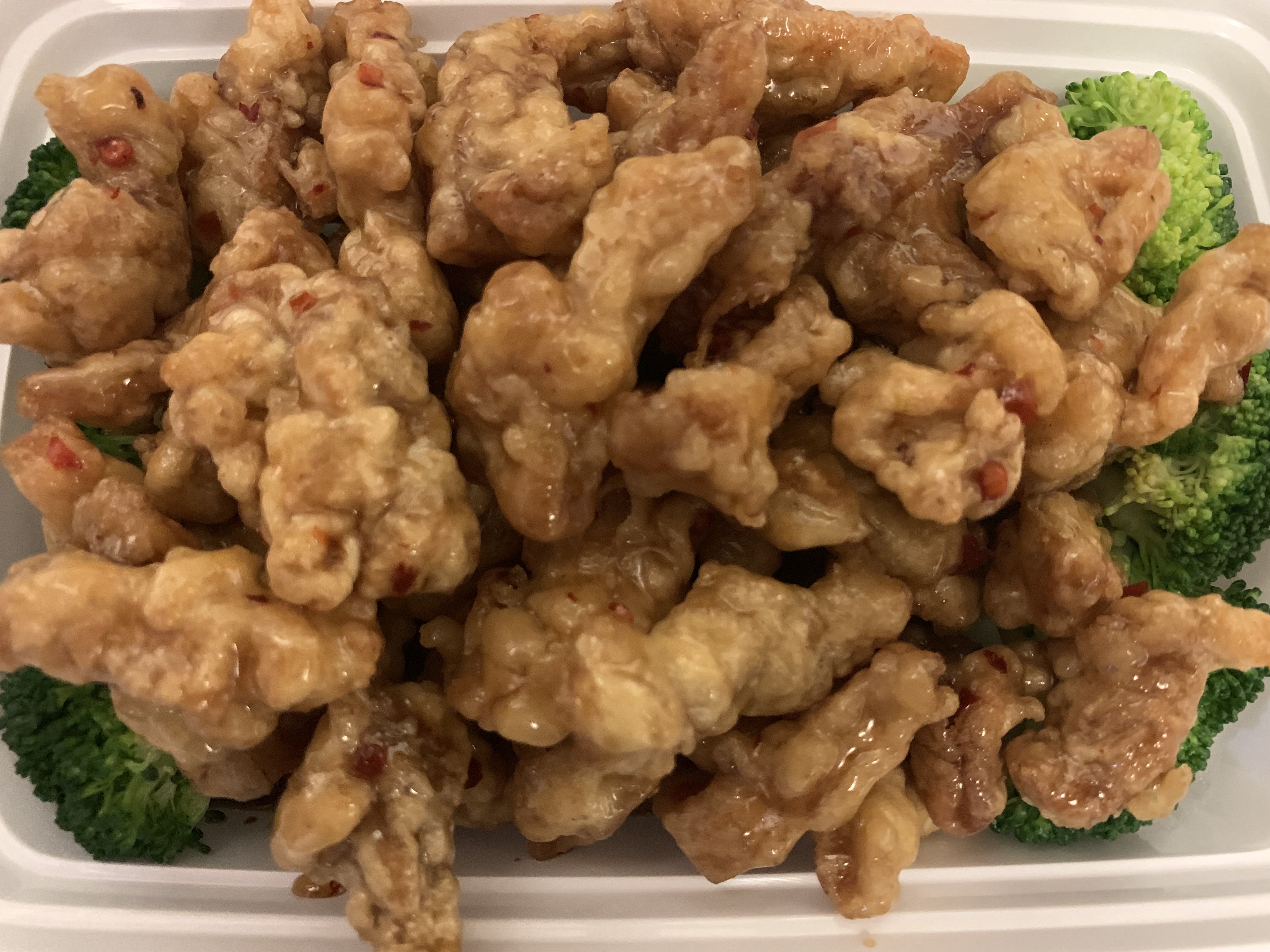 Order S18.棒棒鸡 /  Bourbon Chicken food online from China King store, Lansdale on bringmethat.com