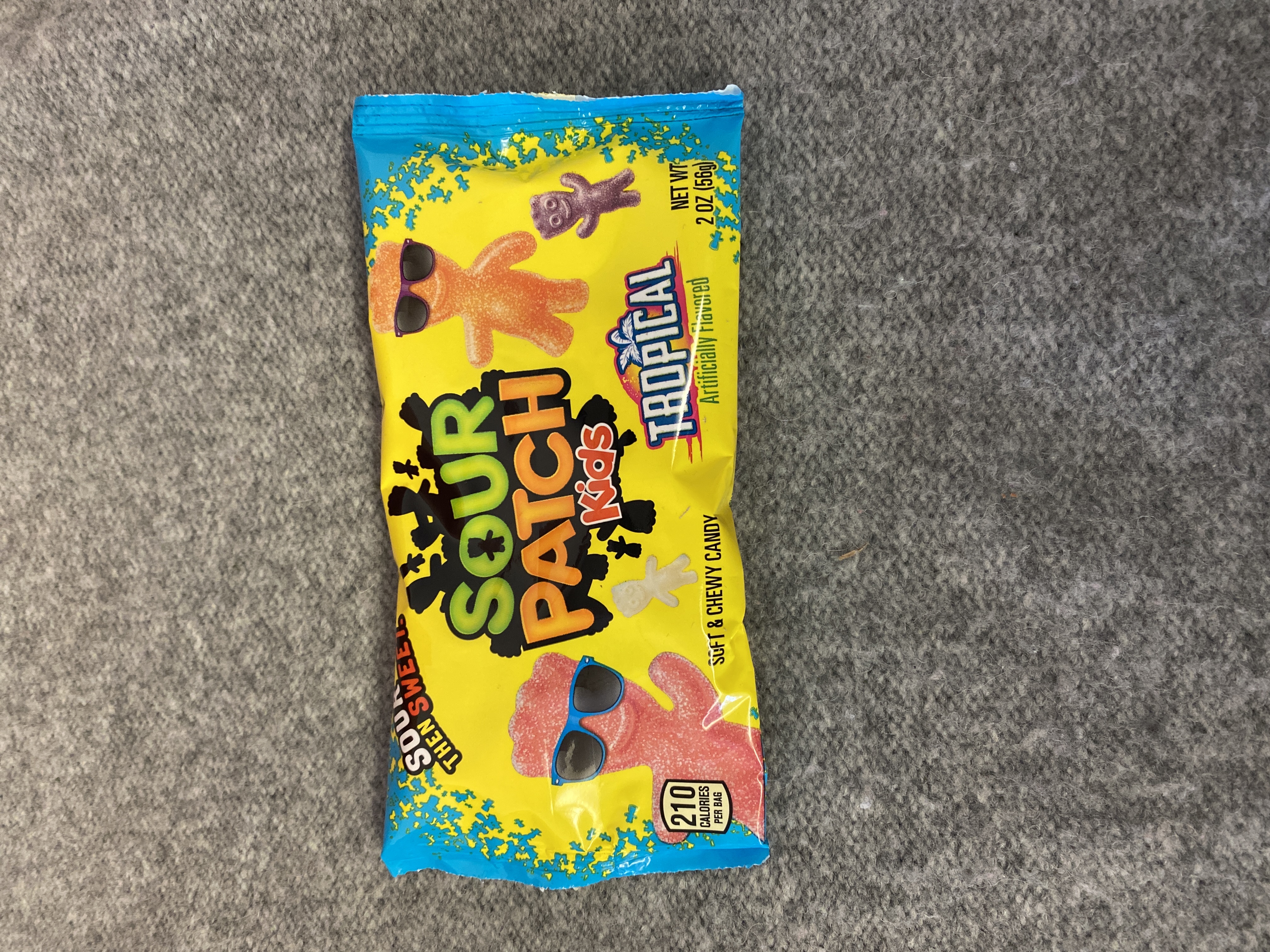 Order 2.0 oz. Sour Patch Kids (Tropical) food online from Just Dash It store, Englewood on bringmethat.com