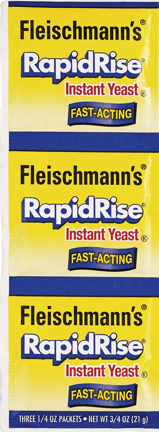 Order Fleischmann's RapidRise Instant Yeast, Fast-Acting, 0.75, 3 CT food online from CVS store, BRYAN on bringmethat.com