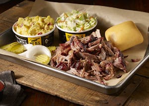 Order 1 Meat Plate food online from Dickey's Barbecue Pit store, Bedford on bringmethat.com