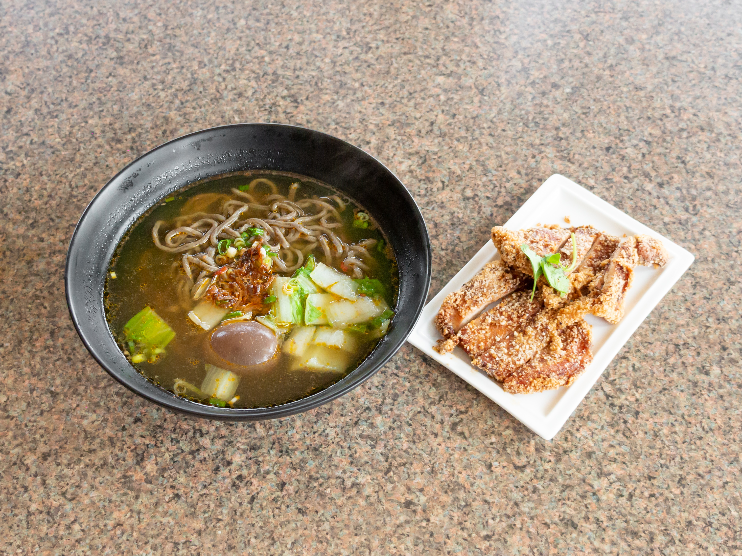 Order Pork Chop Noodle Soup food online from Hanlin Tea Room store, Cupertino on bringmethat.com