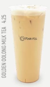 Order Golden Oolong Milk Tea food online from Pink Pig Boba & Pizza store, Anaheim on bringmethat.com