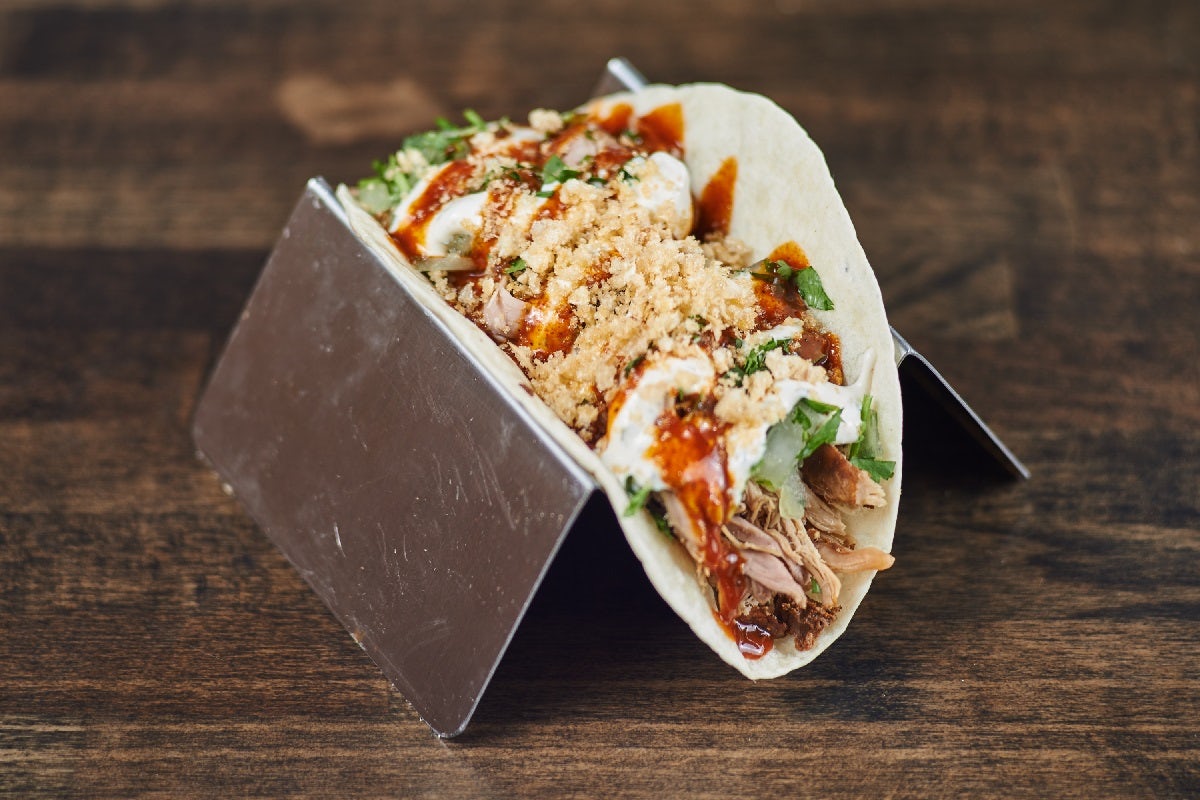 Order Carnitas Taco food online from Spitfire Tacos store, San Diego on bringmethat.com