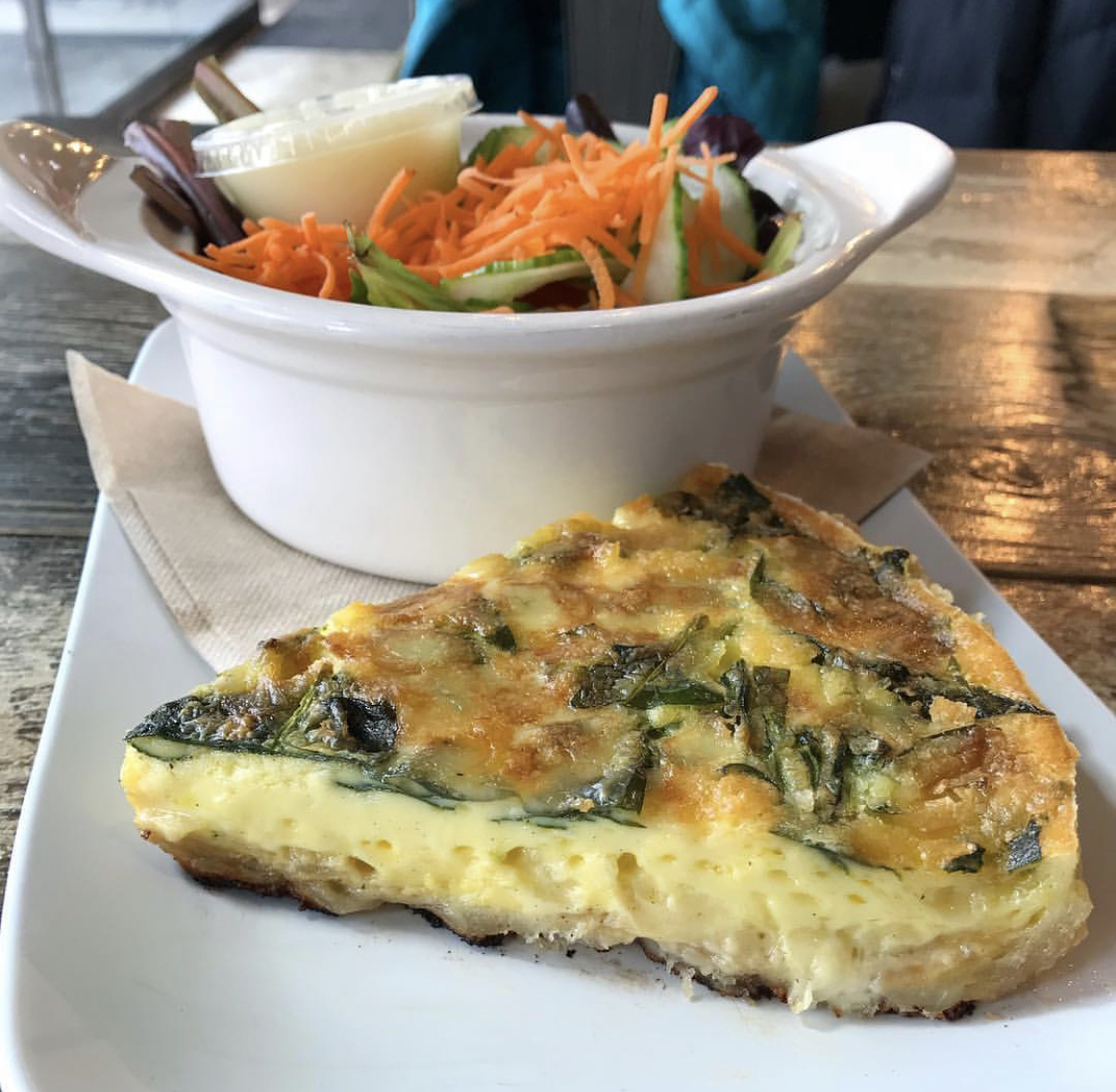 Order Florentine Quiche food online from Village Bakery & Cafe store, Victor on bringmethat.com