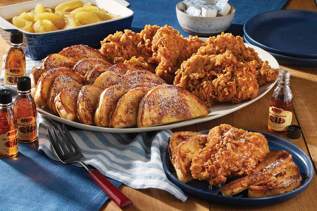 Order Homestyle Chicken® n' French Toast Family Meal Basket food online from Cracker Barrel Old Country Store store, Adairsville on bringmethat.com