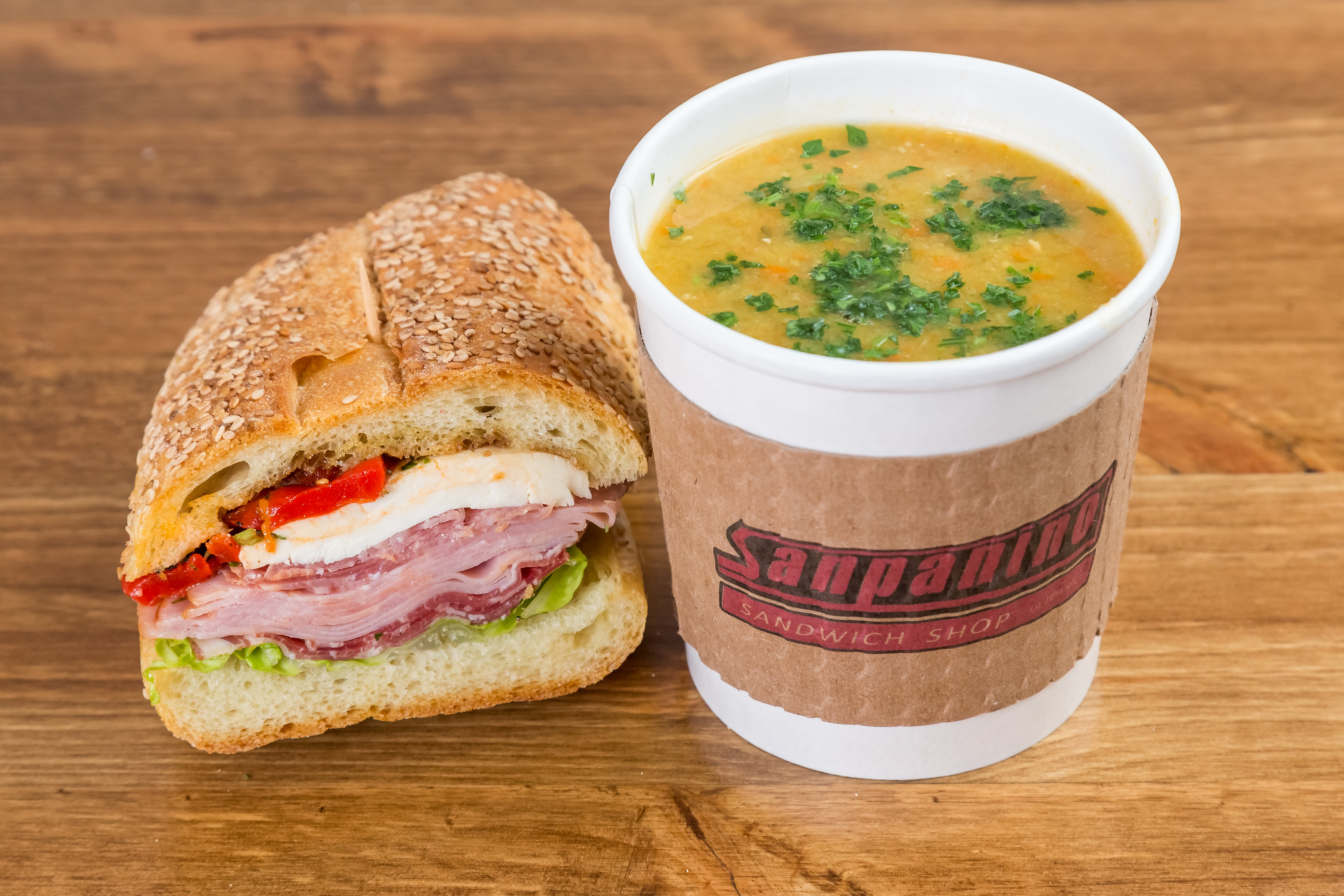 Order Soup and 1/2 Sandwich Combo food online from Sanpanino store, New York on bringmethat.com
