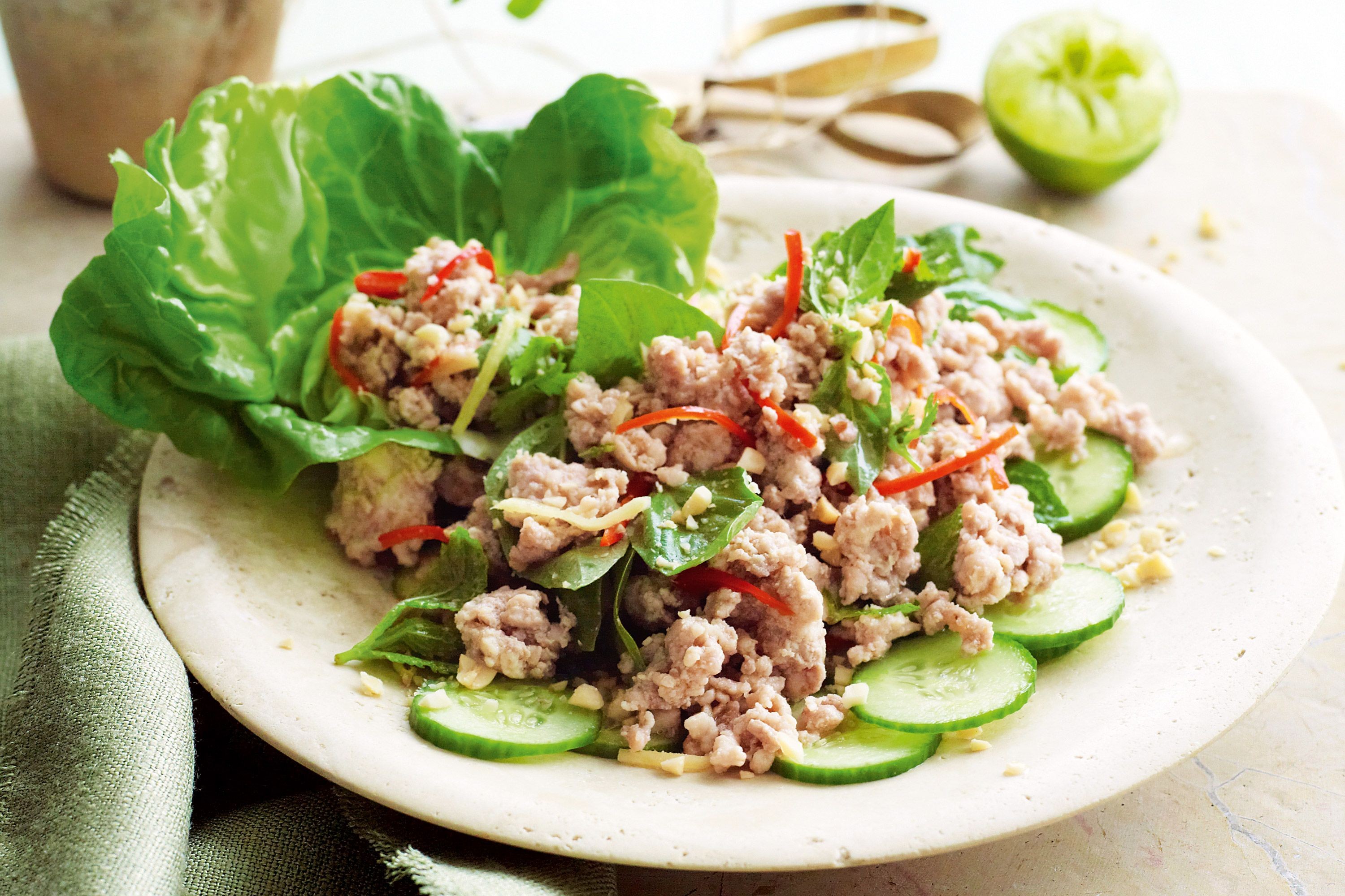 Order S9. Larb Salad food online from Thai 2 Go store, Columbus on bringmethat.com