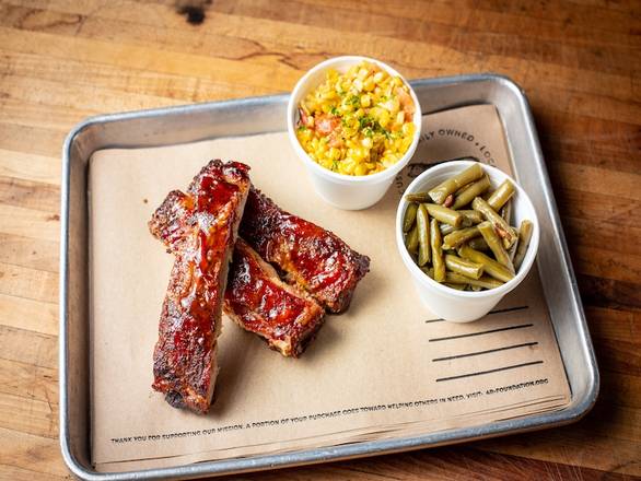 Order 1/4 Rack of St. Louis Style Ribs + 2 Sides food online from 4 Rivers Smokehouse store, Orange Park on bringmethat.com