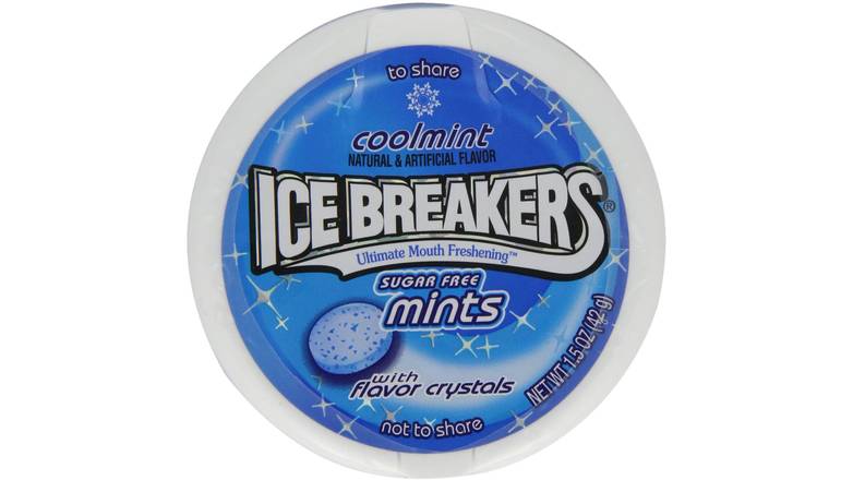 Order Ice Breakers Coolmint Sugar Free Mints With Flavor Crystals 1.5 oz food online from Valero Food Mart store, Murrayville on bringmethat.com