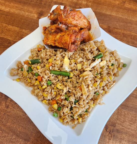 Order Fried Rice and 5pc Wings food online from K BBQ BOP store, Mobile on bringmethat.com