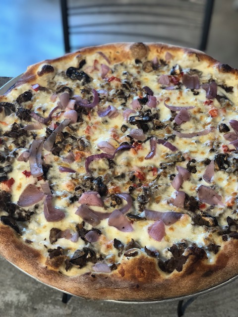 Order Philly Cheesesteak Pizza  food online from Pizza E Birra store, San Diego on bringmethat.com