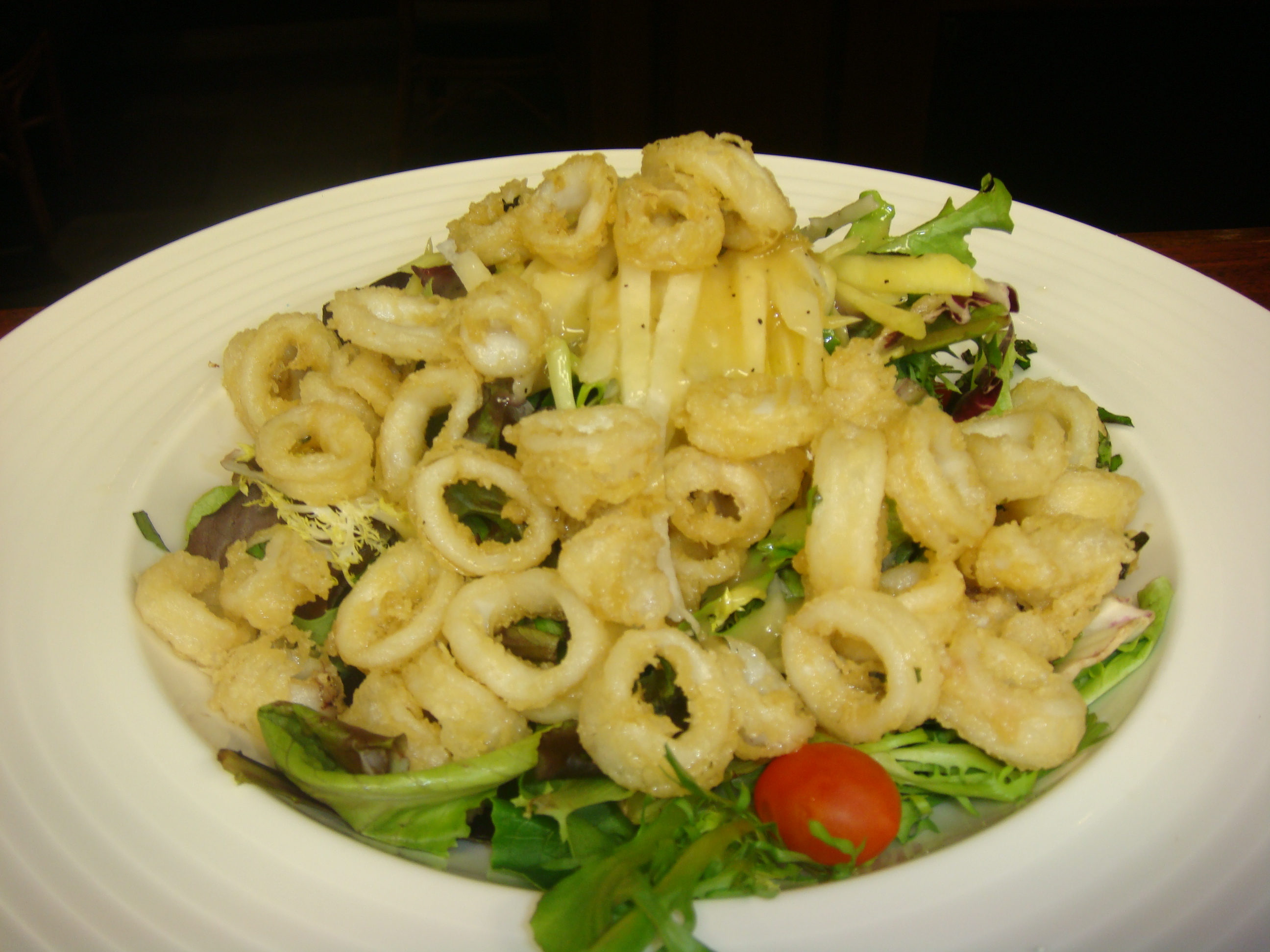 Order Crispy Calamari Salad food online from Fujiyama Mama store, Westfield on bringmethat.com