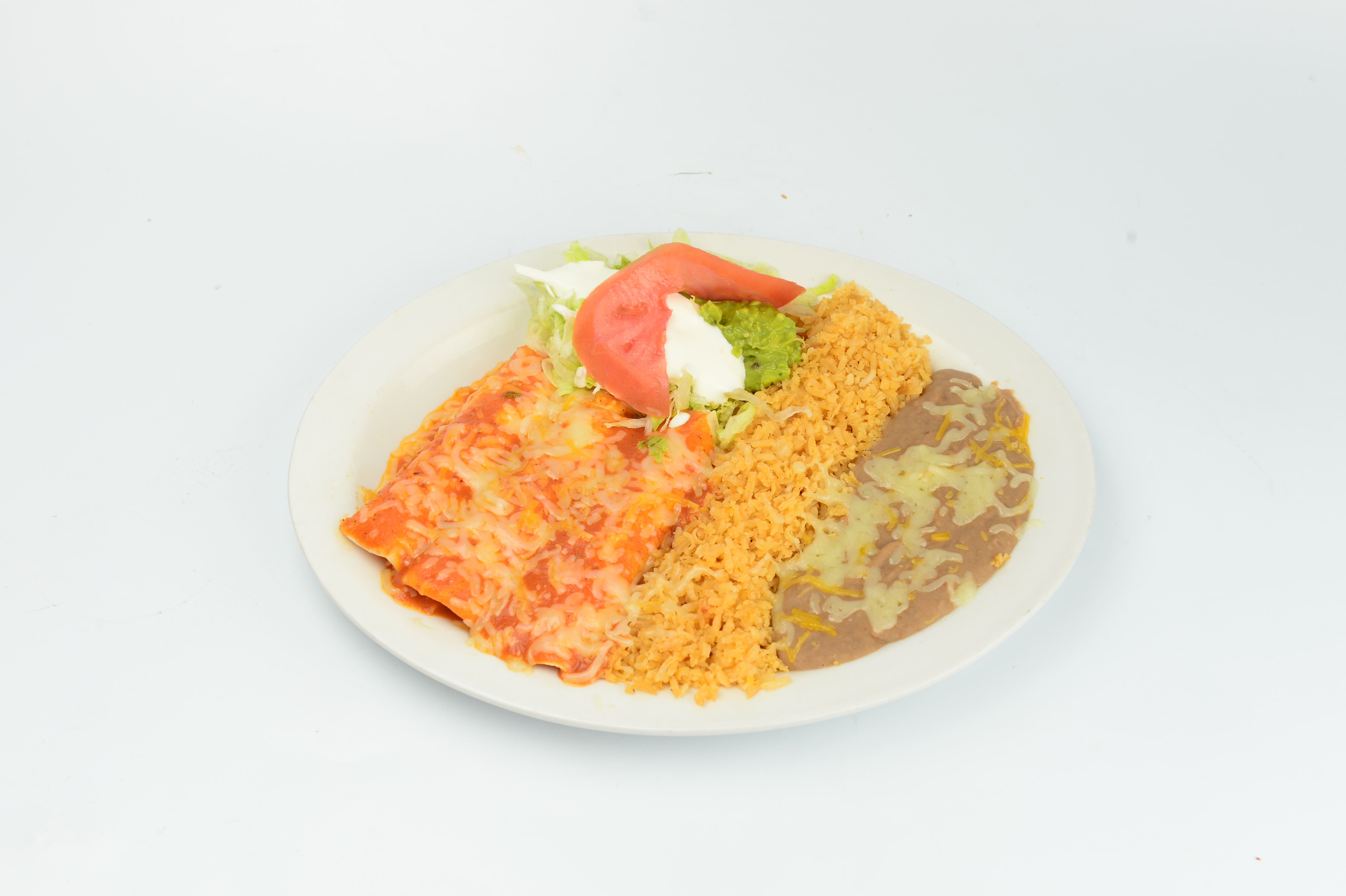 Order Enchiladas Plate food online from La Pina Cantina Mexican Grill store, San Francisco on bringmethat.com