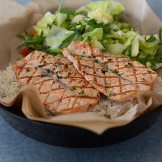 Order Grilled Atlantic Salmon food online from Crazy Fish Grill & Market store, Los Angeles on bringmethat.com