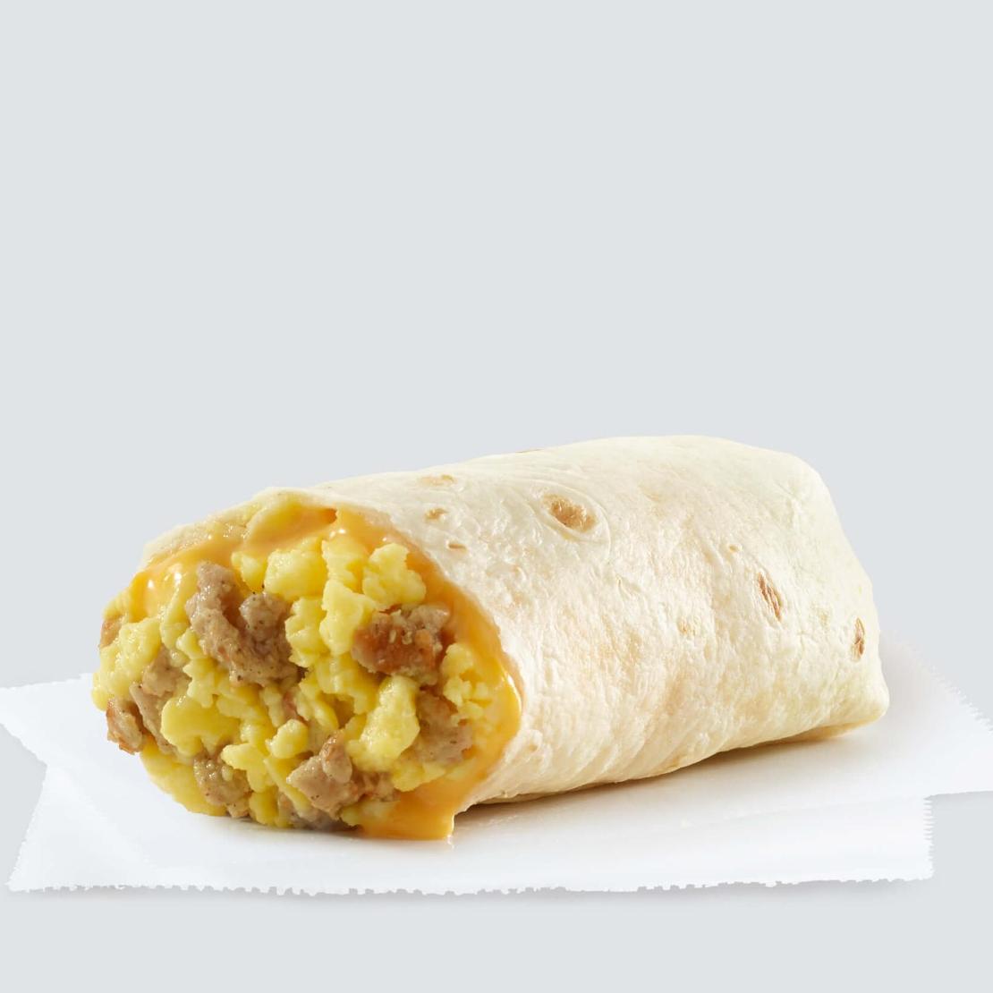 Order Sausage, Egg & Cheese Burrito  food online from Wendy store, Pomona on bringmethat.com