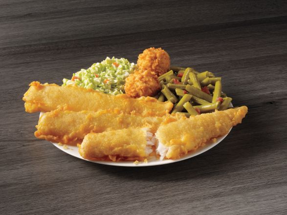 Order 3 Piece Batter Dipped Fish Meal food online from Captain Ds Seafood Restaurants store, Charlotte on bringmethat.com