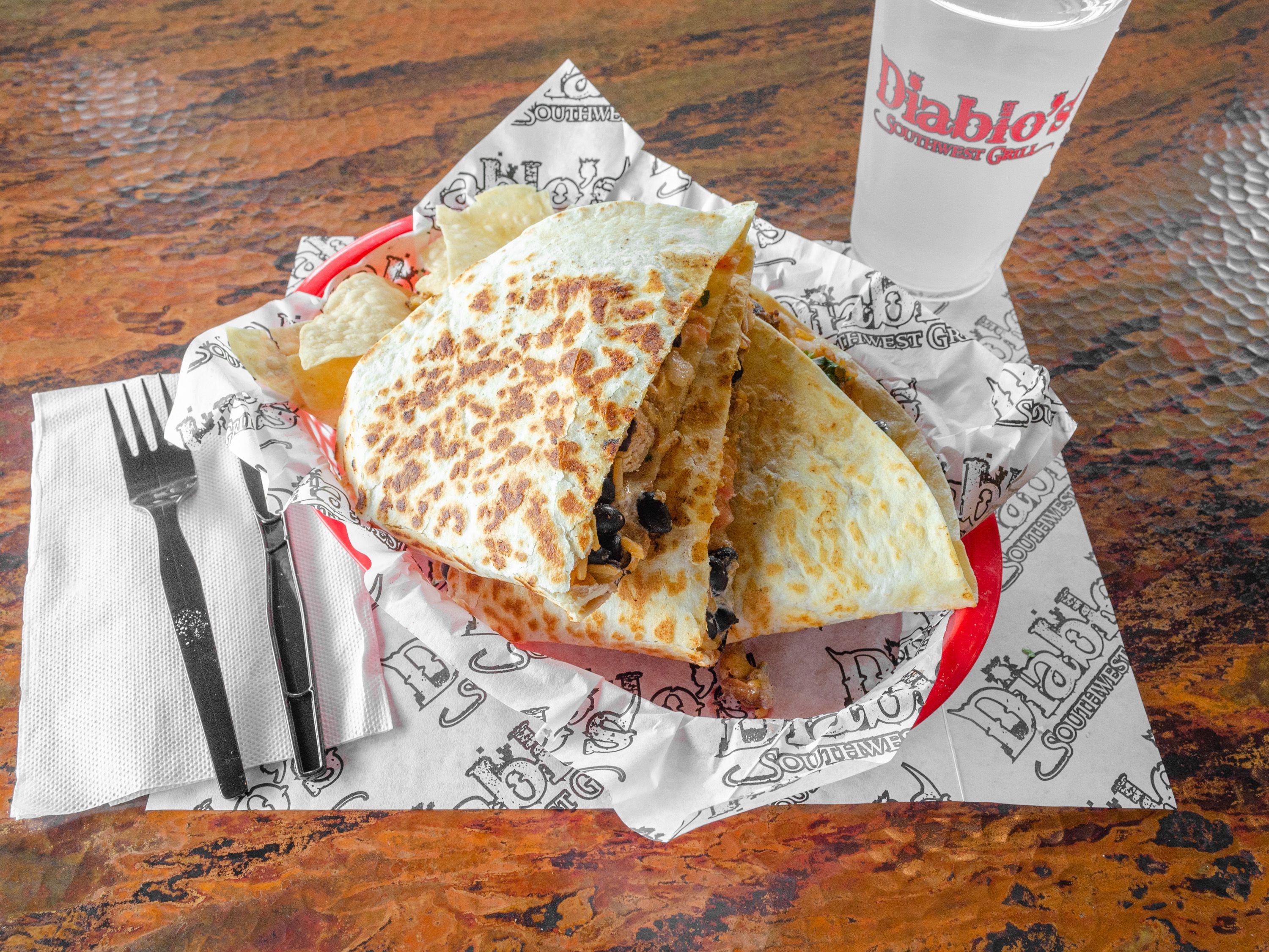 Order Quesadilla food online from Diablo's Southwest Grill store, North Augusta on bringmethat.com