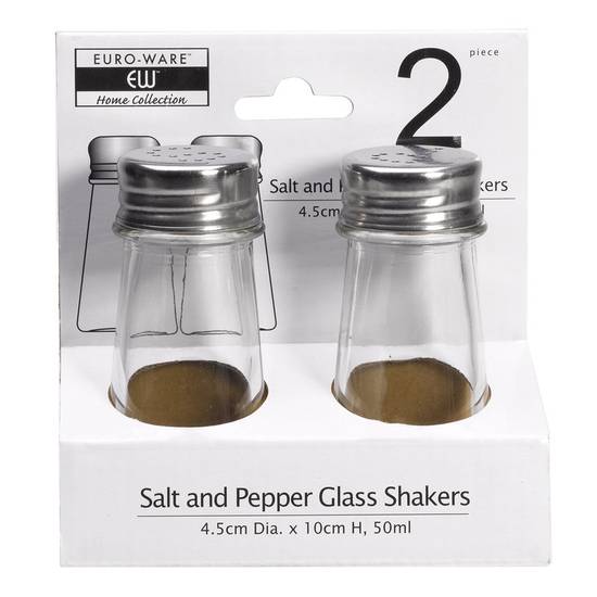 Order Euro-Ware Salt & Pepper Glass Shakers food online from Everyday Needs by Gopuff store, Pittsburgh on bringmethat.com