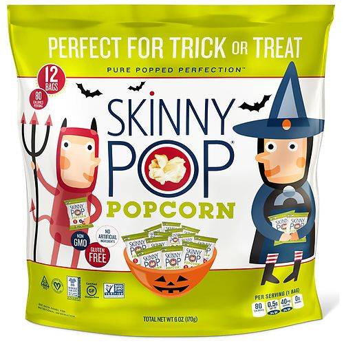 Order SkinnyPop Halloween Popcorn Trick or Treat Bags Original - 0.5 OZ x 12 pack food online from Walgreens store, San Jose on bringmethat.com