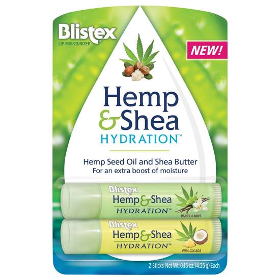 Order Blistex Hemp and Shea Hyrdration Lip Moisturizer (2 ct) food online from Rite Aid store, Yucca Valley on bringmethat.com
