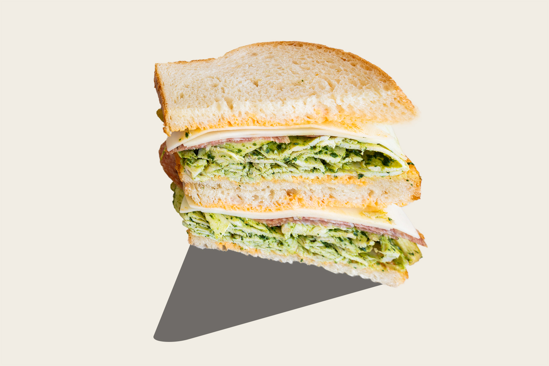 Order Chicken Pesto and Salami Sandwich food online from Proper Food store, New York on bringmethat.com