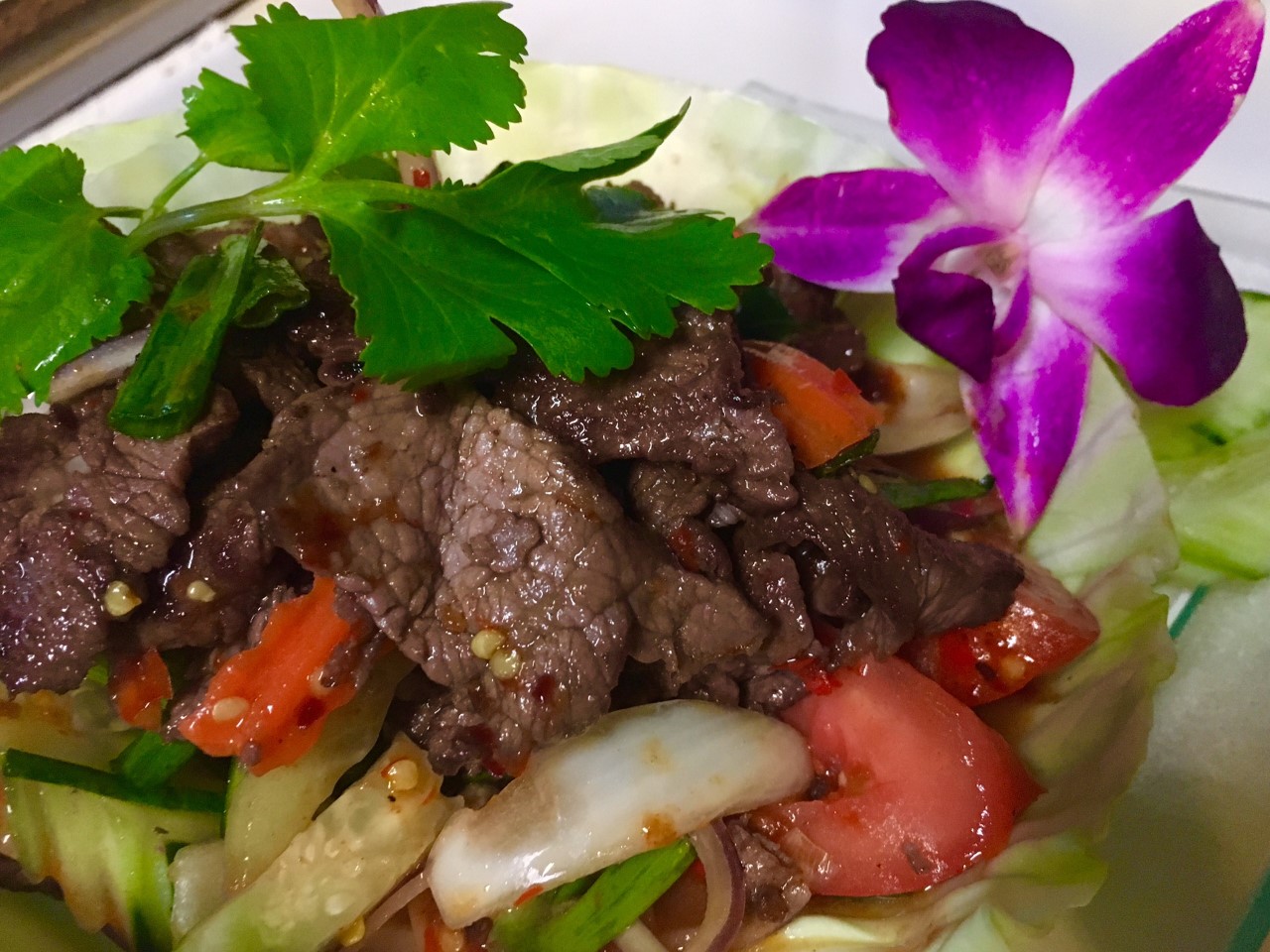 Order Yum Salad food online from The Patio Fine Thai Cuisine store, Seattle on bringmethat.com