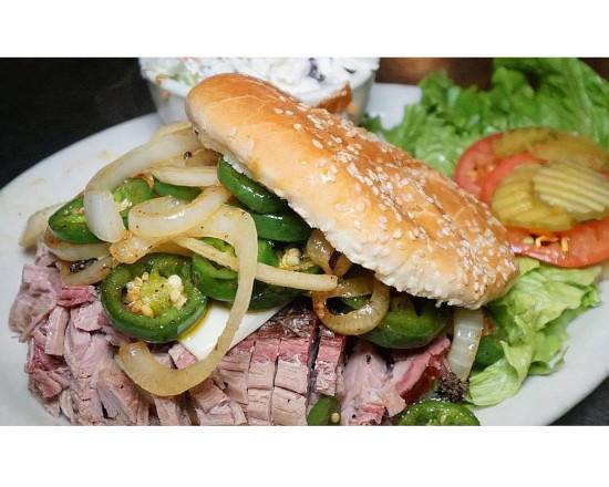 Order Gringo Style Brisket Sandwich food online from Rib Hut store, El Paso on bringmethat.com