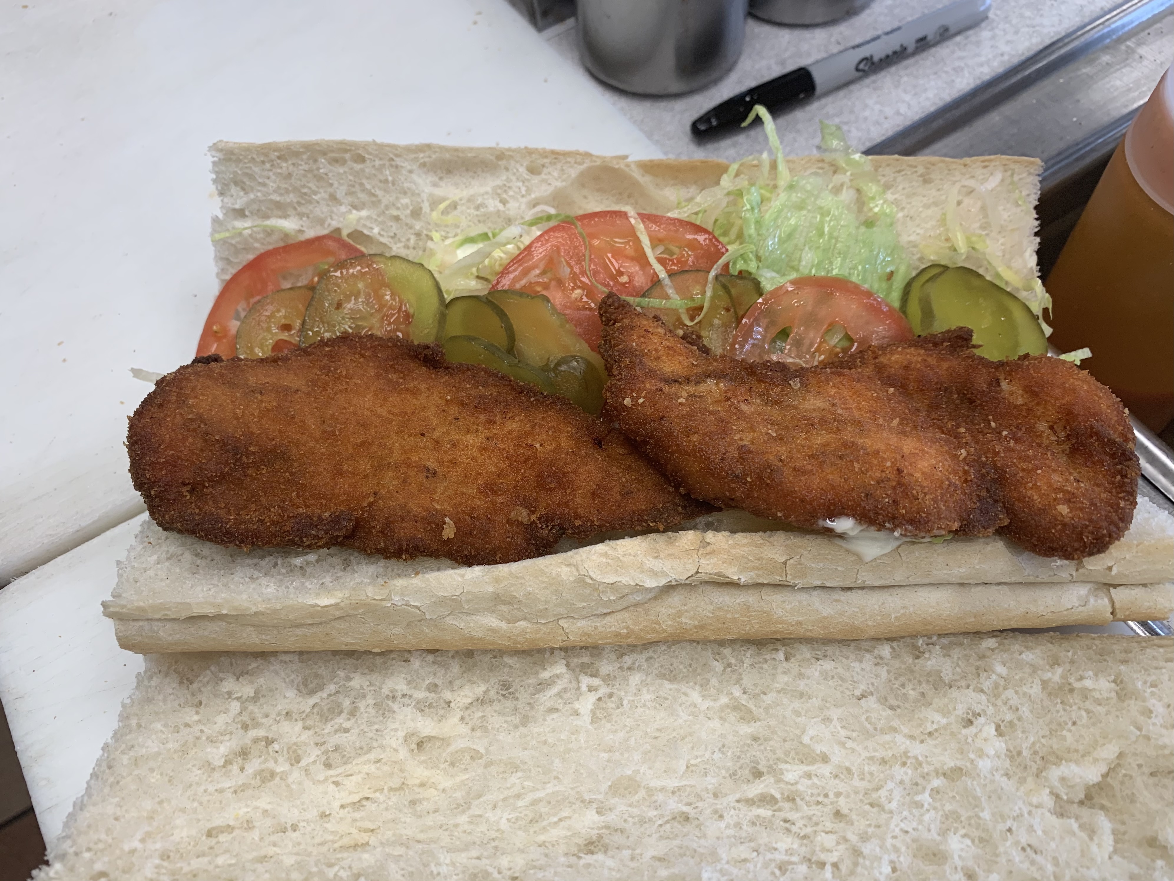 Order Chicken Cutlet Sub food online from Angelina's Pizzeria store, Somerville on bringmethat.com