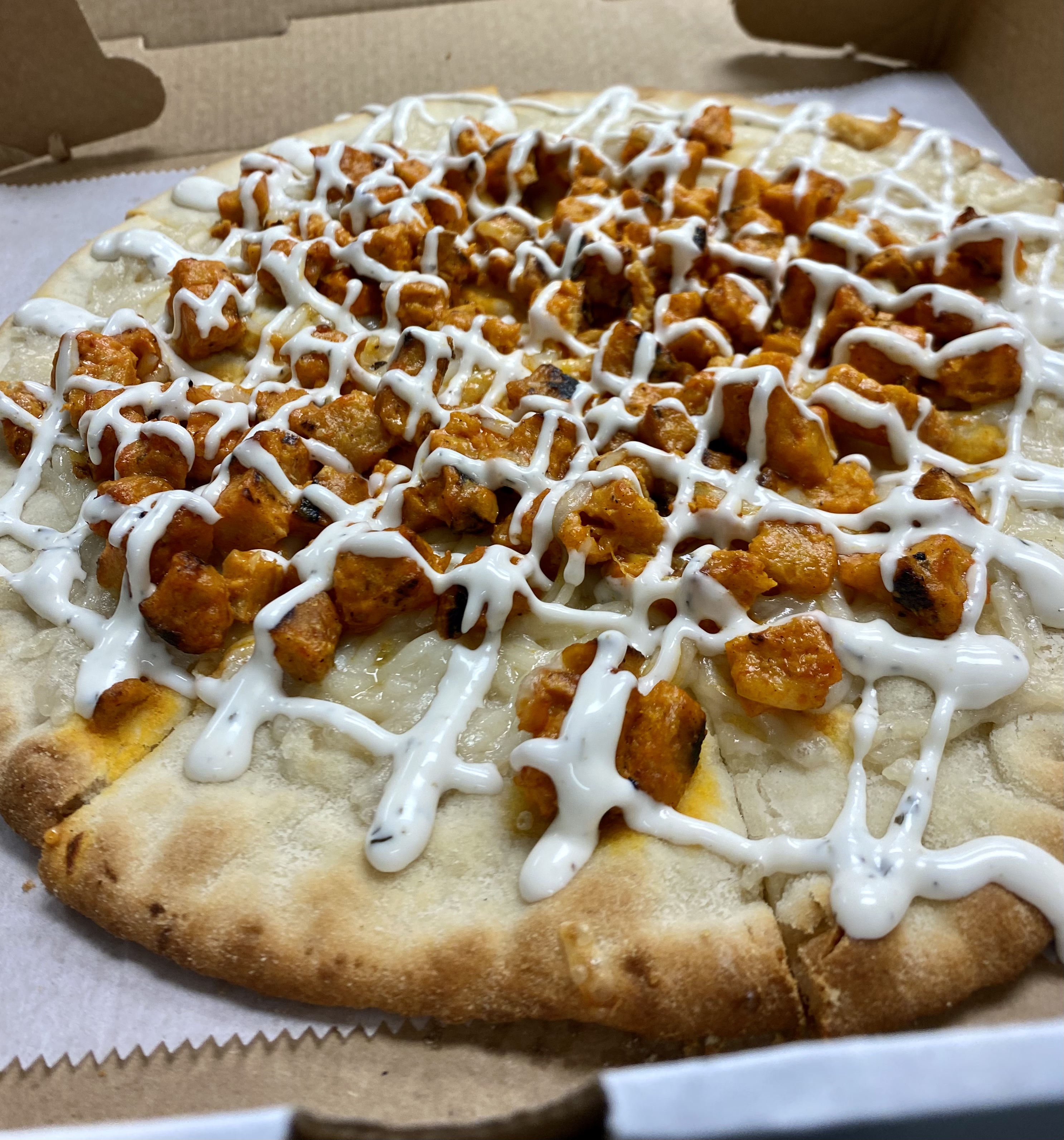 Order Buffalo "Chicken" Pizza  food online from Planted Plate store, Princeton on bringmethat.com