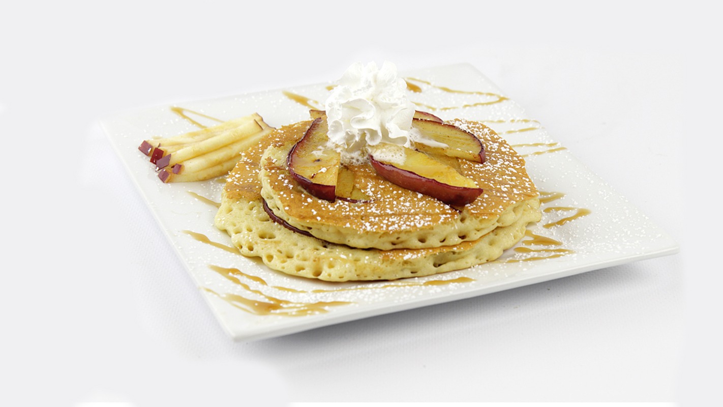 Order Caramel Apple Pecan Pancakes food online from Matty's Grill & Pancake House store, Shorewood on bringmethat.com