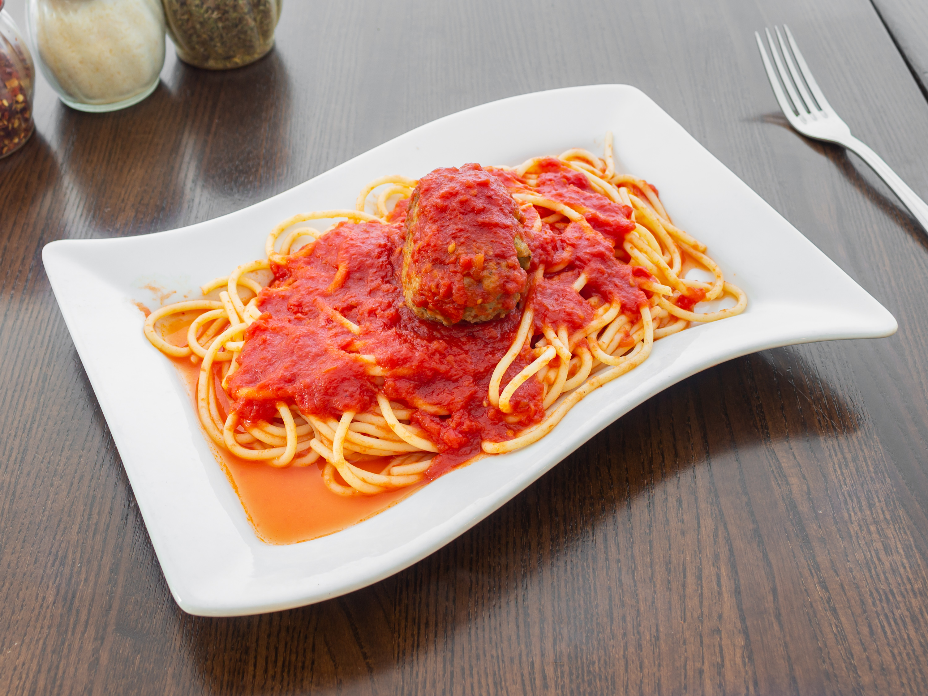 Order Kid's Pasta with Meatballs food online from Nino's Pizza & Restaurant store, Hillsdale on bringmethat.com