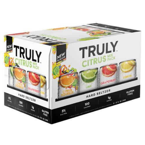 Order Truly Citrus Variety Pack - 12 oz Cans/12 Pack food online from Bottle Shop & Spirits store, Los Alamitos on bringmethat.com