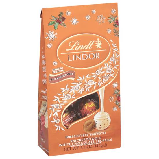 Order Lindt LINDOR Holiday Snickerdoodle White Chocolate Candy Truffles with Smooth, Melting Truffle Center, 5.1 oz. Bag food online from CVS store, CALHOUN on bringmethat.com