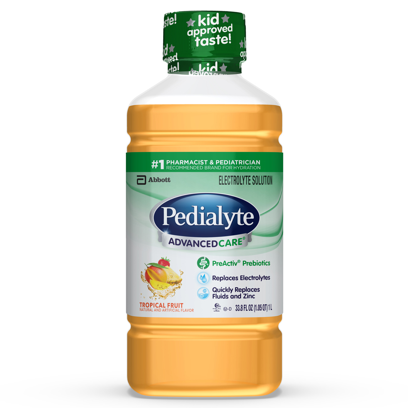 Order Pedialyte AdvancedCare Electrolyte Ready-to-Drink Solution, Tropical Fruit - 33.8 fl oz food online from Rite Aid store, Antelope on bringmethat.com